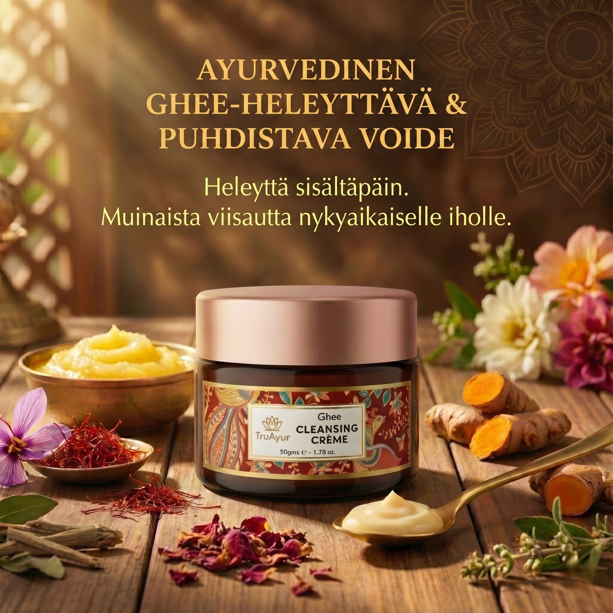 Kasvohoito salamannopeasti – Ayurvedinen ghee-puhdistusvoide kasvohierontaan