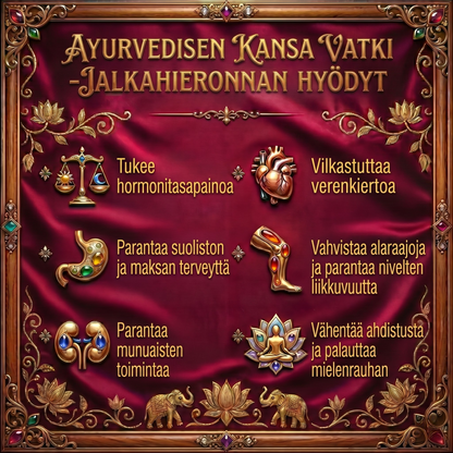 Ultimate Kansa Vatki -jalkahierontalaite hormonitasapainoon, suoliston terveyteen, vieroitukseen ja parempaan uneen