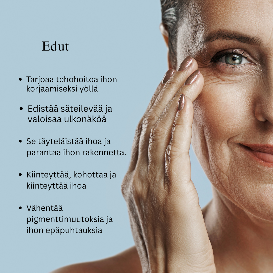 24 karaatin kultainen ikääntymistä ehkäisevä rituaali (Sanjeevani Amrit -kasvoöljy ja -yövoide)