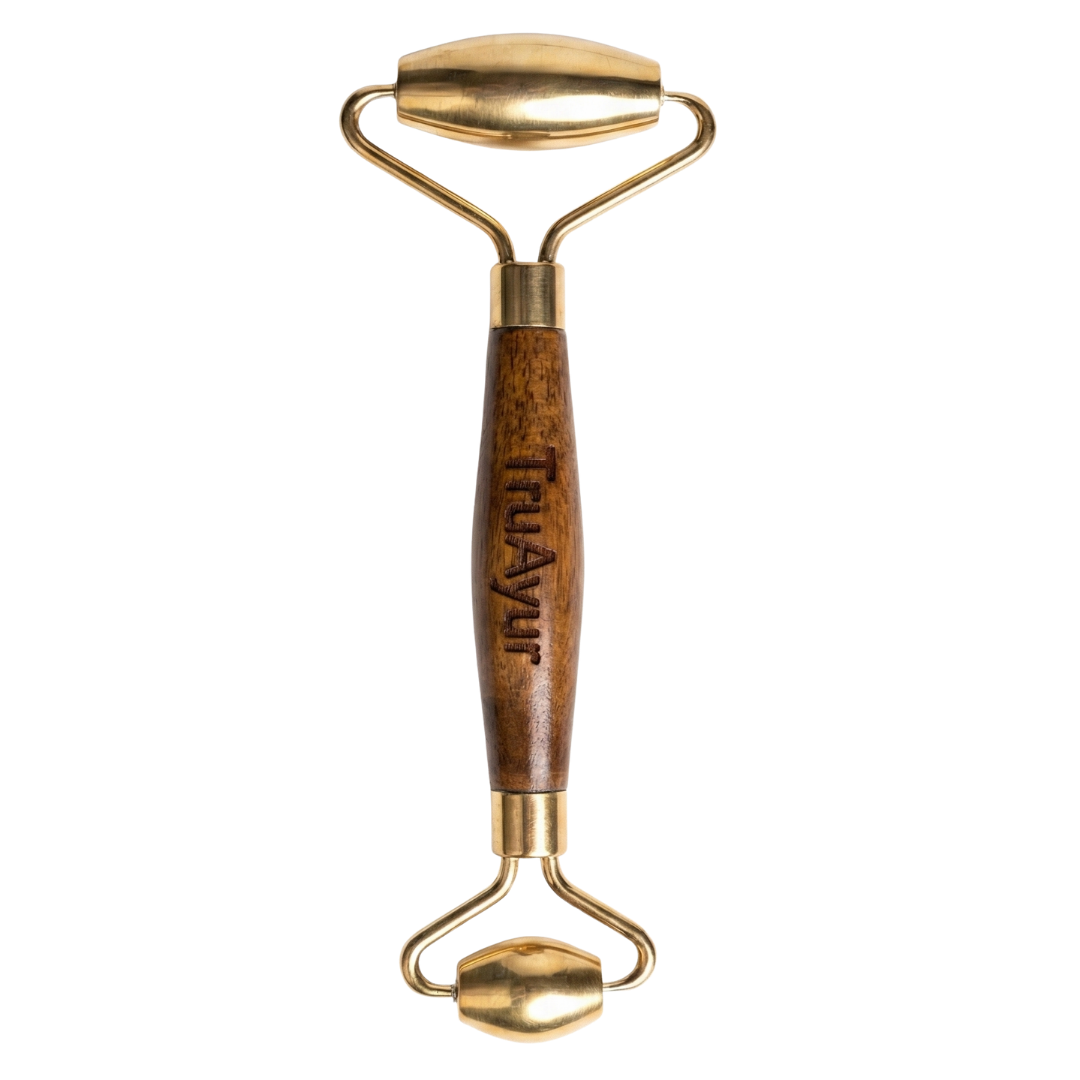 Kansa Face Roller: Perinteinen ayurvedalainen marma-hierontaväline nuorekkaalle ja tasapainoiselle iholle