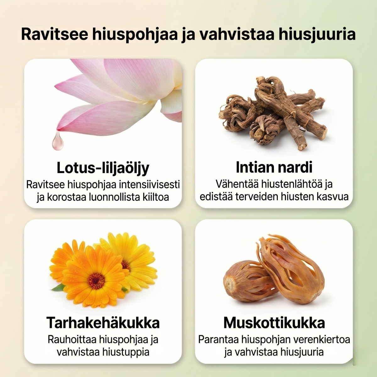 Ayurvedinen hiusseerumiöljy 11 yrtillä vahvemmille hiuksille, kesytetyille pörröisyyksille ja säteilevälle kiillolle