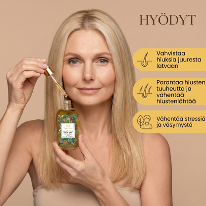 29 yrttiä ja ayurvedista öljyä päänahan hierontaan stressin lievittämiseksi, hiusten elvyttämiseksi ja rentoutumisen edistämiseksi