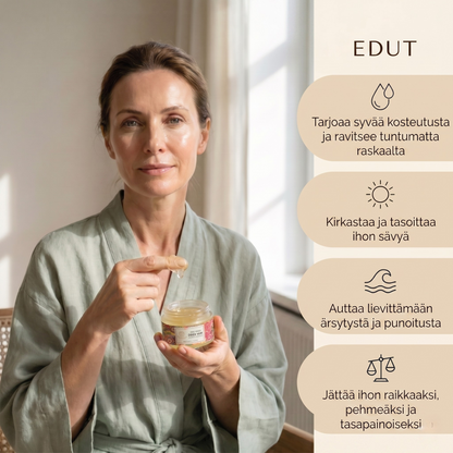 Aloe Fresh -kasvogeeli, joka sisältää Kashmiri Kesaria ja Mulethia, antaa säteilevän hehkun ja syväkosteutuksen.